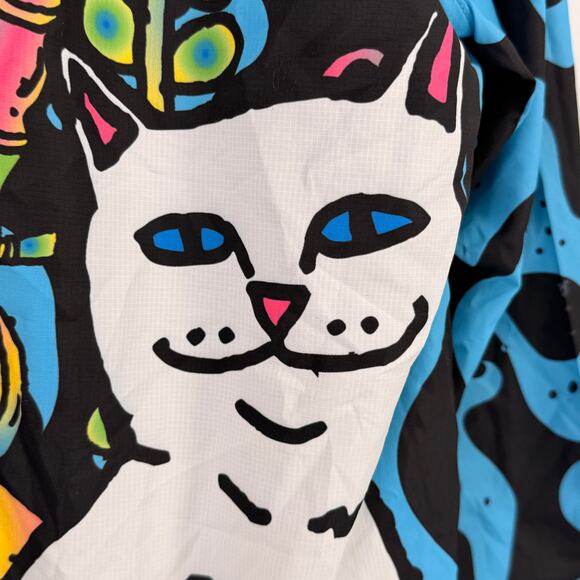 RIPNDIP Lord Nermal Cat Mushroom Psychedelic Windbreaker Hoodie Men's Sz Medium - Picture 6 of 10